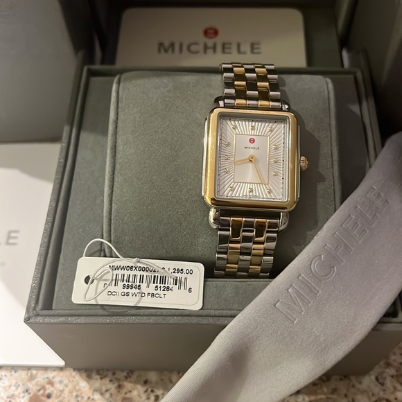 Michele Two Toned Watch with Diamonds - Picture 4 of 7